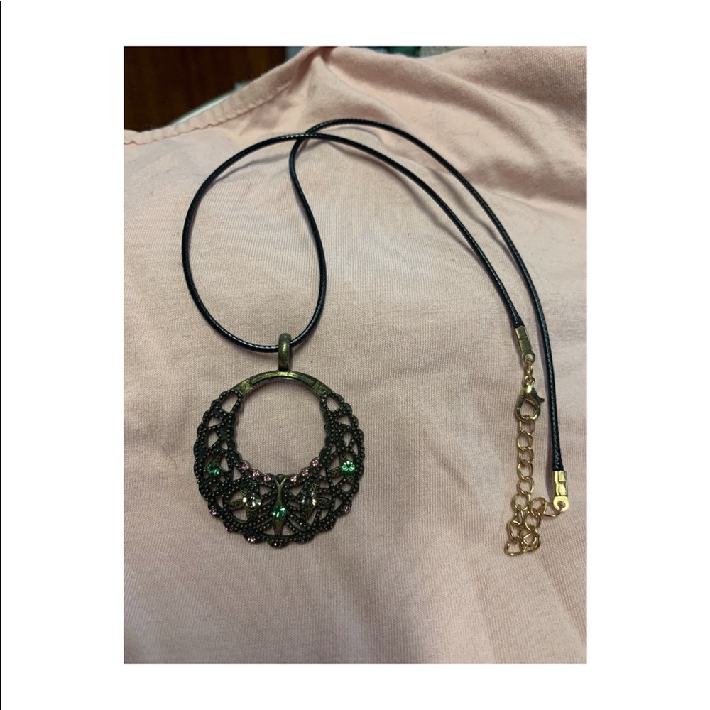 Bronze charm necklace